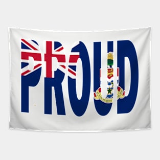 The Cayman Islands Flag Design in The Word Proud - Soca Mode Tapestry