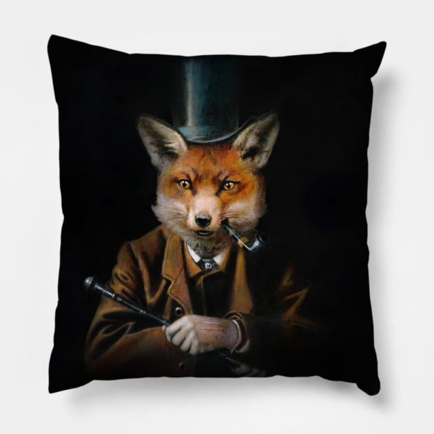 Dapper Fox Pillow by mictomart