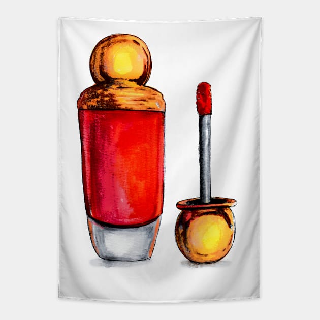 Red Lipstick Tapestry by Svetlana Pelin