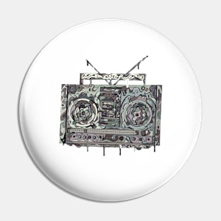 Boom Box Gray Pin