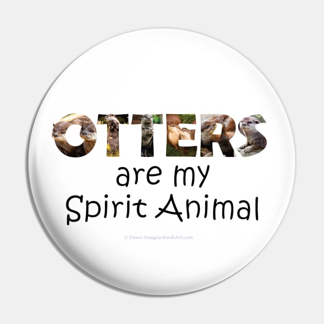 Otters are my spirit animal - wildlife oil painting word art Pin by DawnDesignsWordArt