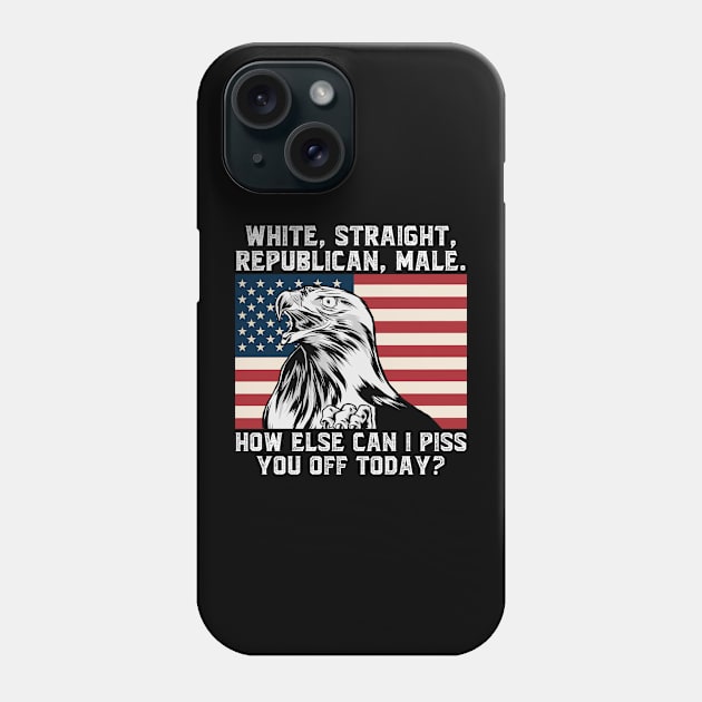 White Straight Republican Male Phone Case by RayaneDesigns