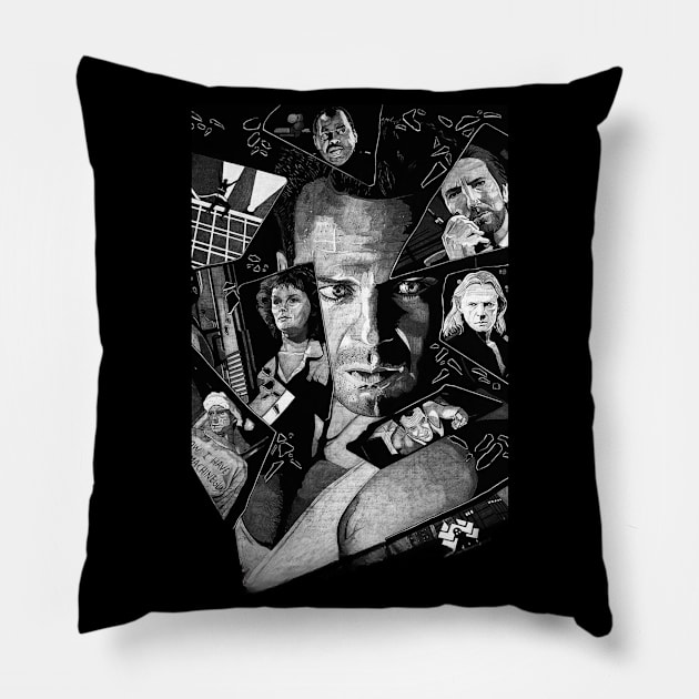 DIE HARD Pillow by Artsimple247