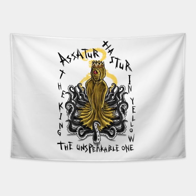 Summon the Madness: Hastur The King in Yellow Design Tapestry by Holymayo Tee