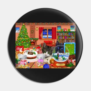 Festive Kittens Pin