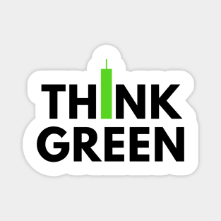 Think Green (Candle Stick) Black Magnet