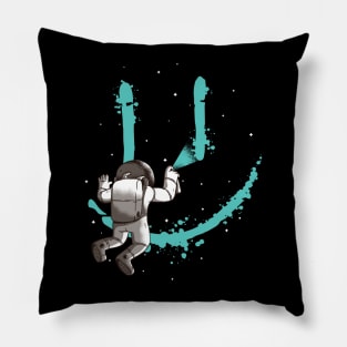 Happy Face Graffiti Astronaut Art Space Kids Pillow