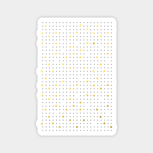 Pin Points Grey, Gold and White Magnet