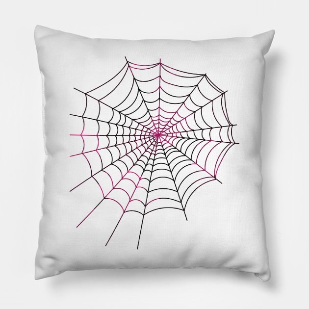 Pink Web, ghost spider Pillow by PrimeStore