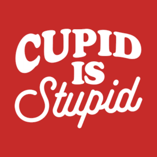 Funny Anti Valentine Cupid Is Stupid II T-Shirt