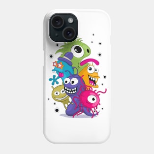 Cheerful company of monsters_4 Phone Case