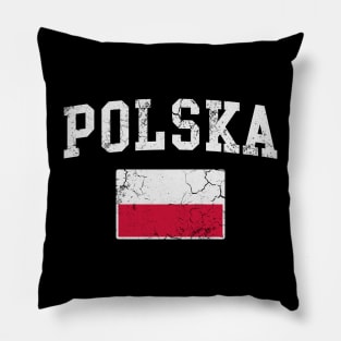 Polska Flag Poland Polish Family Heritage Pillow