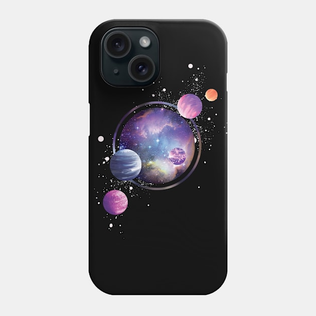 Galaxy Burst, Planet Art, Astronomy Gift, Galaxy Art, Astronaut Gift, Galaxy Space and Planets, Solar System Phone Case by Mia Delilah