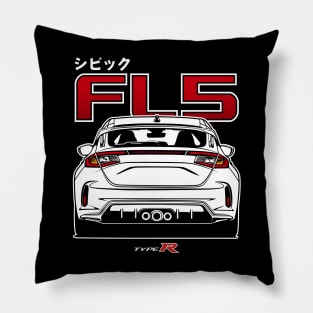 Civic Type R FL5 White Print Pillow