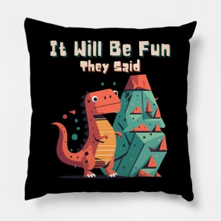 Indoor Rock Climbing Boulderer Bouldering Dinosaur Climber Pillow