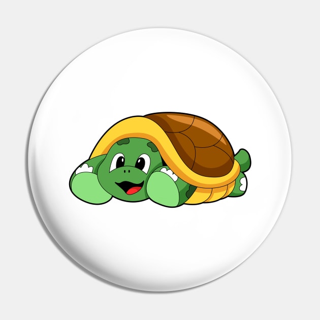 Turtle with Shell as Blanket Pin by Markus Schnabel