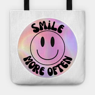 Smile More Often - pale yellow Tote