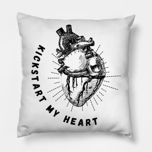 Valentine's Day Heart Kickstart My Heart Pillow