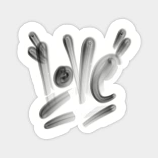 Stenciled Textured Love Magnet