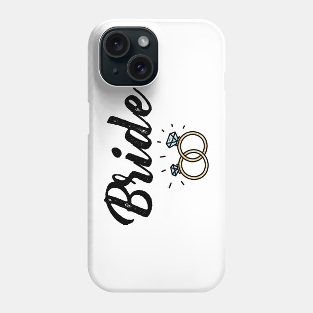 Bride with Diamond Ring Wedding Gift Phone Case by Suniquin