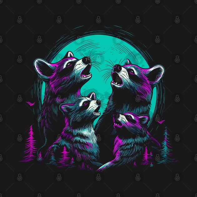 Raccoon Moon by DankFutura