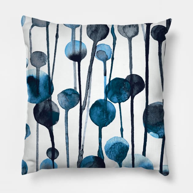 Pocket- grafitti dots blue Pillow by ninoladesign