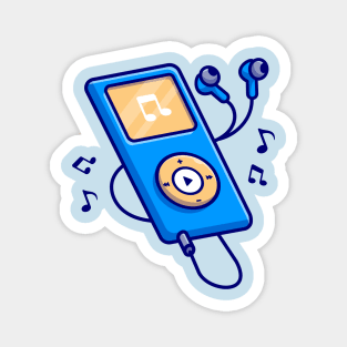 Music Player Cartoon Magnet