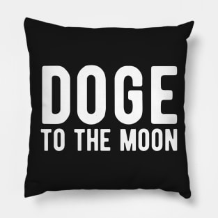 Doge to the Moon Pillow