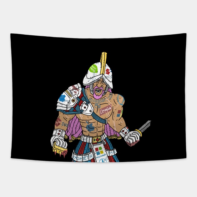 modern gladiator. capitalism. Tapestry by JJadx