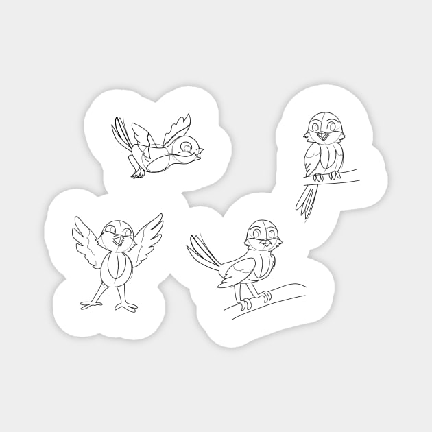 cartoon bird Magnet by dreamtravel