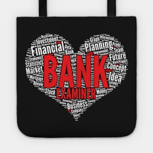 Bank Examiner Heart Shape Word Cloud product Tote