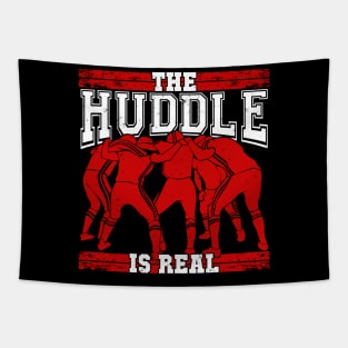 The Huddle Is Real American Football Player Gift Tapestry