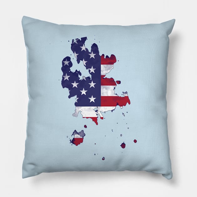 American Flag - Art Pillow by malaqueen