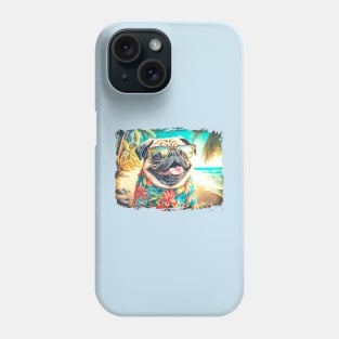 Beach Pug Phone Case