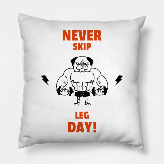 Leg day By Lamaj Pillow by LAMAJ