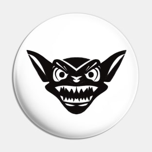 Angry Black Gremlin Face Pin