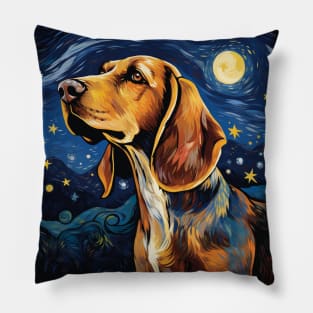 American English Coonhound Painting Pillow