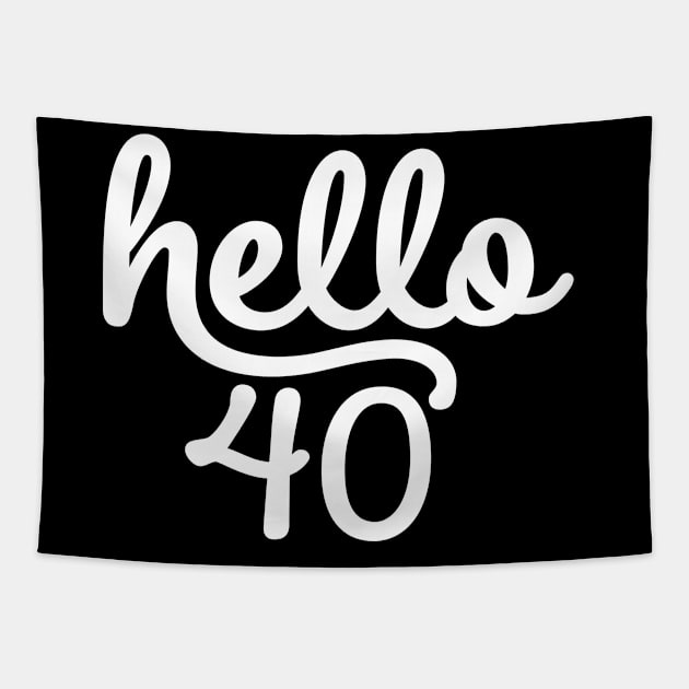 Hello 40 Tapestry by centeringmychi