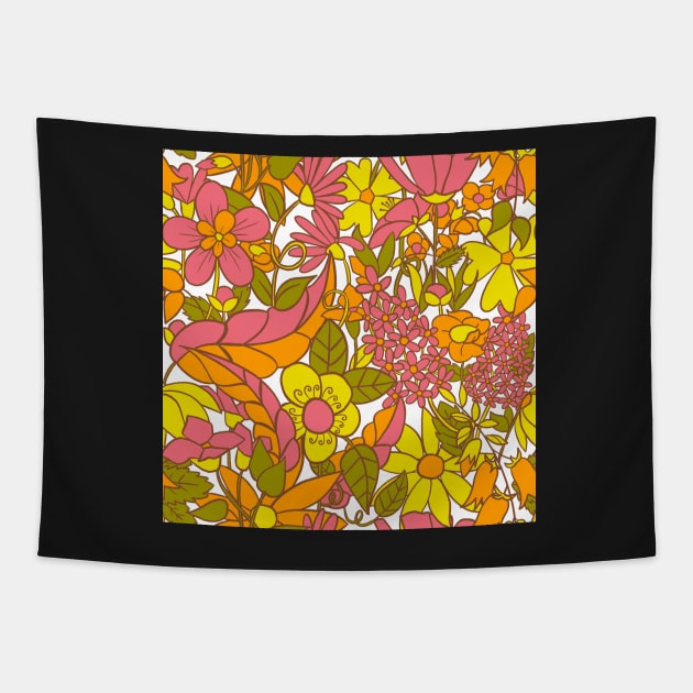 Rhiannon spring floral vintage Tapestry by Kimmygowland