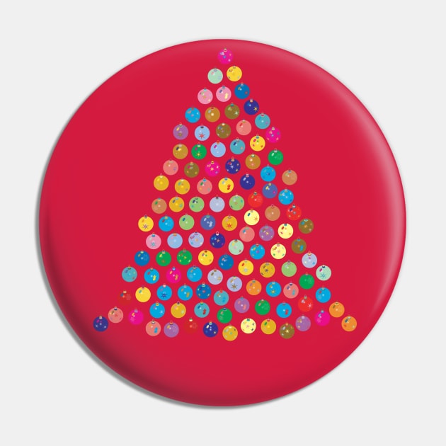 Bauble Christmas Tree Pin by Budwood Designs