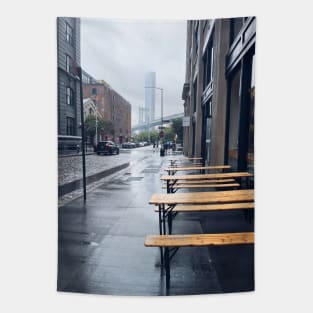 Rainy Day in DUMBO, Brooklyn Tapestry