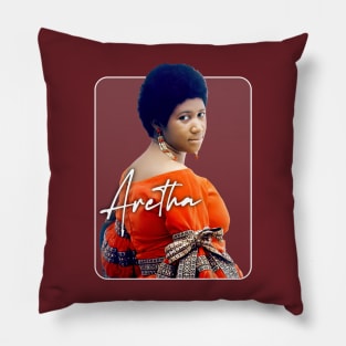 Aretha Franklin / Retro Soul Fan Design Pillow