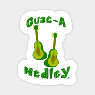 Guac Medley Guacamole Avocado Guitar Slogan Magnet