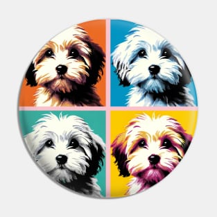 Pop Retro Havanese Art Painting - Cute Puppy Pin