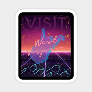 Vaporwave West Virginia Magnet