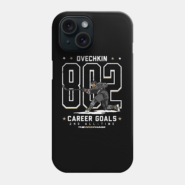 Alex Ovechkin Washington 802 Goals Retro Phone Case by lavonneroberson