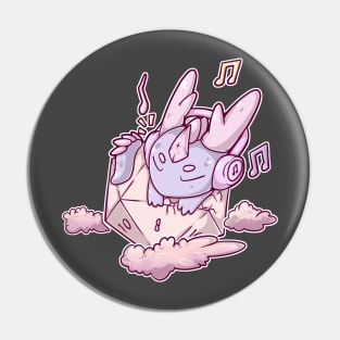 Baby Lofi Dragon on Cloud Pin