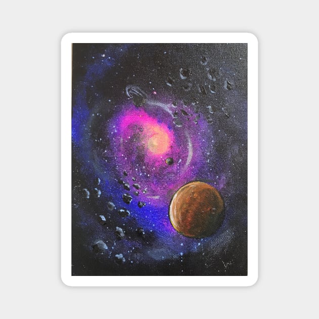 Galaxies Can Never Be Overrated Magnet by Artbynikitachawda