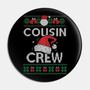 Cousin Crew Santa T shirt Christmas Family Matching Pajamas Gift Pin