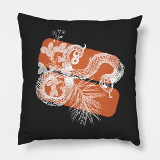 Orange Snake Pillow